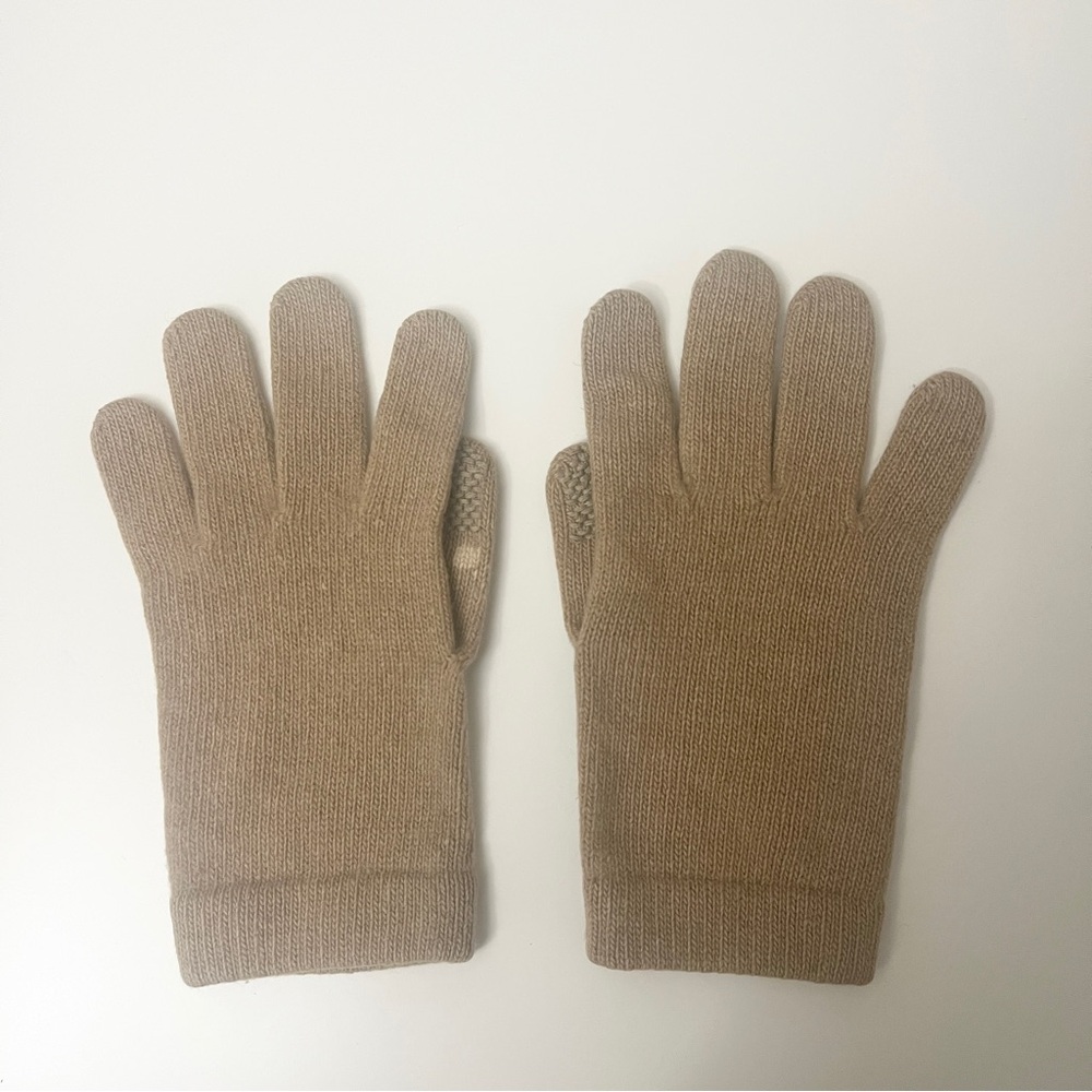 Aritzia 100% Cashmere Tech Gloves Beige Brown Taupe Warm Winter Accessories